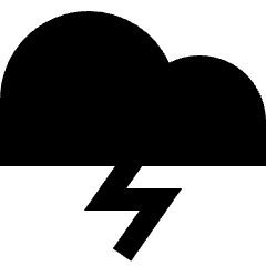 Lightning Cloud Icon from Sharp Solid Set