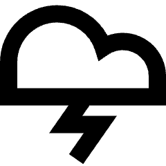 Lightning Cloud Icon from Sharp Remix Set