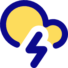 Lightning Cloud Icon from Core Pop Set