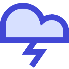Lightning Cloud Icon from Sharp Duo Set