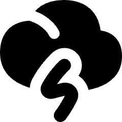 Lightning Cloud Icon from Flex Solid Set