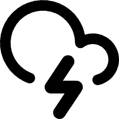 Lightning Cloud Icon from Core Remix Set