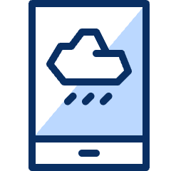 Mobile Rain 2 Icon from Cyber Duotone Set