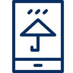 Mobile Rain Umbrella Icon from Cyber Line Set