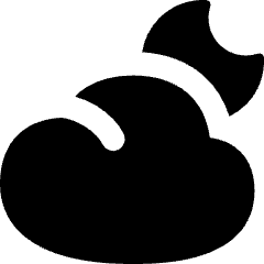 Moon Cloud Icon from Flex Solid Set