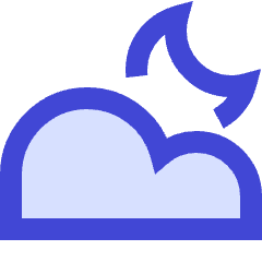 Moon Cloud Icon from Sharp Duo Set