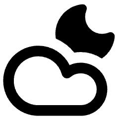 Moon Cloud Icon from Core Remix Set