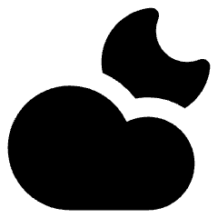 Moon Cloud Icon from Core Solid Set