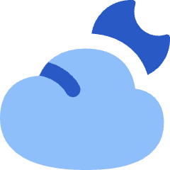 Moon Cloud Icon from Flex Flat Set