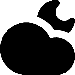 Moon Cloud Icon from Micro Solid Set