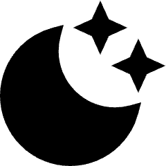 Moon Stars Icon from Sharp Solid Set