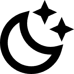 Moon Stars Icon from Sharp Remix Set