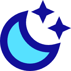 Moon Stars Icon from Sharp Pop Set
