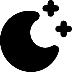 Moon Stars Icon from Core Solid Set