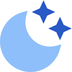 Moon Stars Icon from Sharp Flat Set