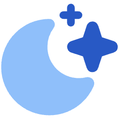Moon Stars Icon from Plump Flat Set