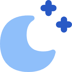 Moon Stars Icon from Flex Flat Set