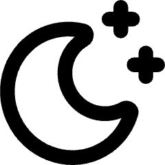 Moon Stars Icon from Core Remix Set