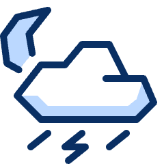 Night Rain Storm Icon from Cyber Duotone Set