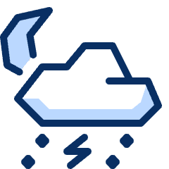 Night Snow Storm Icon from Cyber Duotone Set