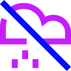 No Rain Cloud Icon from Sharp Neon Set
