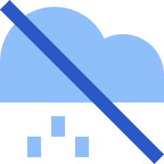 No Rain Cloud Icon from Sharp Flat Set