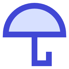 Open Umbrella Icon from Sharp Duo Set