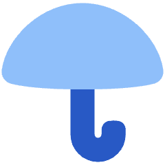Open Umbrella Icon from Plump Flat Set