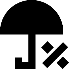 Rain Chance Icon from Sharp Solid Set