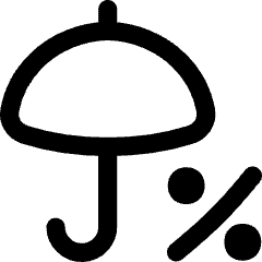 Rain Chance Icon from Flex Line Set