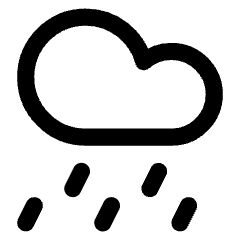 Rain Cloud Icon from Core Line Set