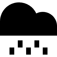 Rain Cloud Icon from Sharp Solid Set