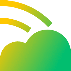 Rainbow Cloud Icon from Sharp Gradient Set