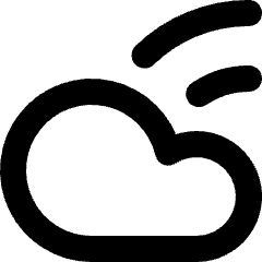 Rainbow Cloud Icon from Micro Line Set