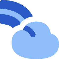 Rainbow Cloud Icon from Flex Flat Set
