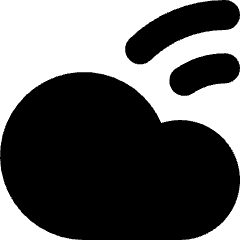 Rainbow Cloud Icon from Micro Solid Set