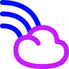Rainbow Cloud Icon from Flex Neon Set