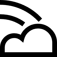 Rainbow Cloud Icon from Sharp Line Set