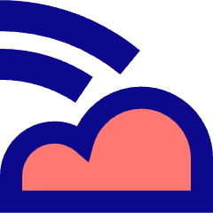 Rainbow Cloud Icon from Sharp Pop Set