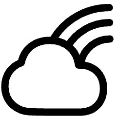 Rainbow Cloud Icon from Plump Line Set