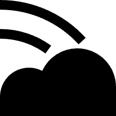 Rainbow Cloud Icon from Sharp Solid Set