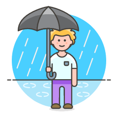 Raining 1 Illustration from UX Colors Set