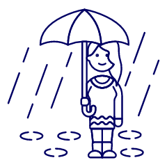 Raining 4 Illustration from UX Line Set