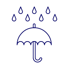 Rainy Umbrella Illustration from UX Line Set