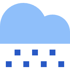 Snow Cloud Icon from Sharp Flat Set