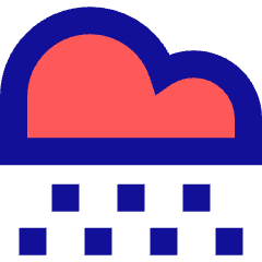 Snow Cloud Icon from Sharp Pop Set