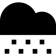 Snow Cloud Icon from Sharp Solid Set