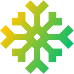 Snow Flake Icon from Sharp Gradient Set