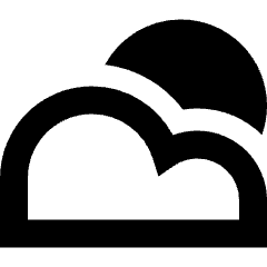 Sun Cloud Icon from Sharp Remix Set