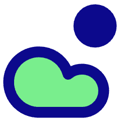 Sun Cloud Icon from Core Pop Set